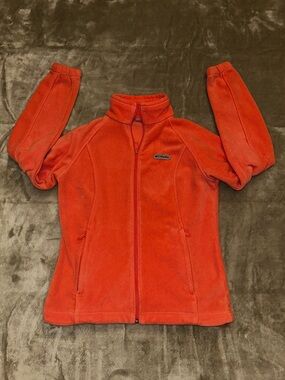 Columbia Women’s Light Orange/Coral Full-Zip Fleece Jacket M